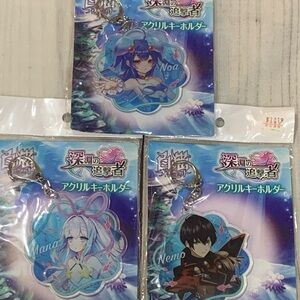 Anime Shironeko Project Persuer of the Abyss 3 acrylic keychains